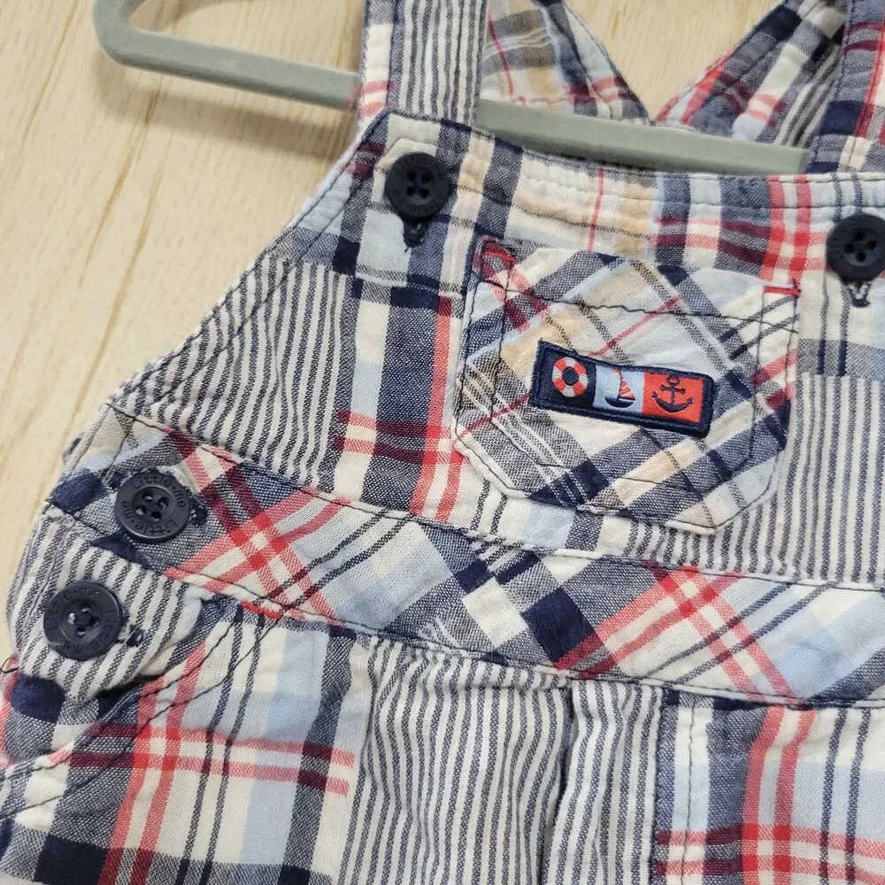 Little Me Plaid Overalls - Picture 4 of 4